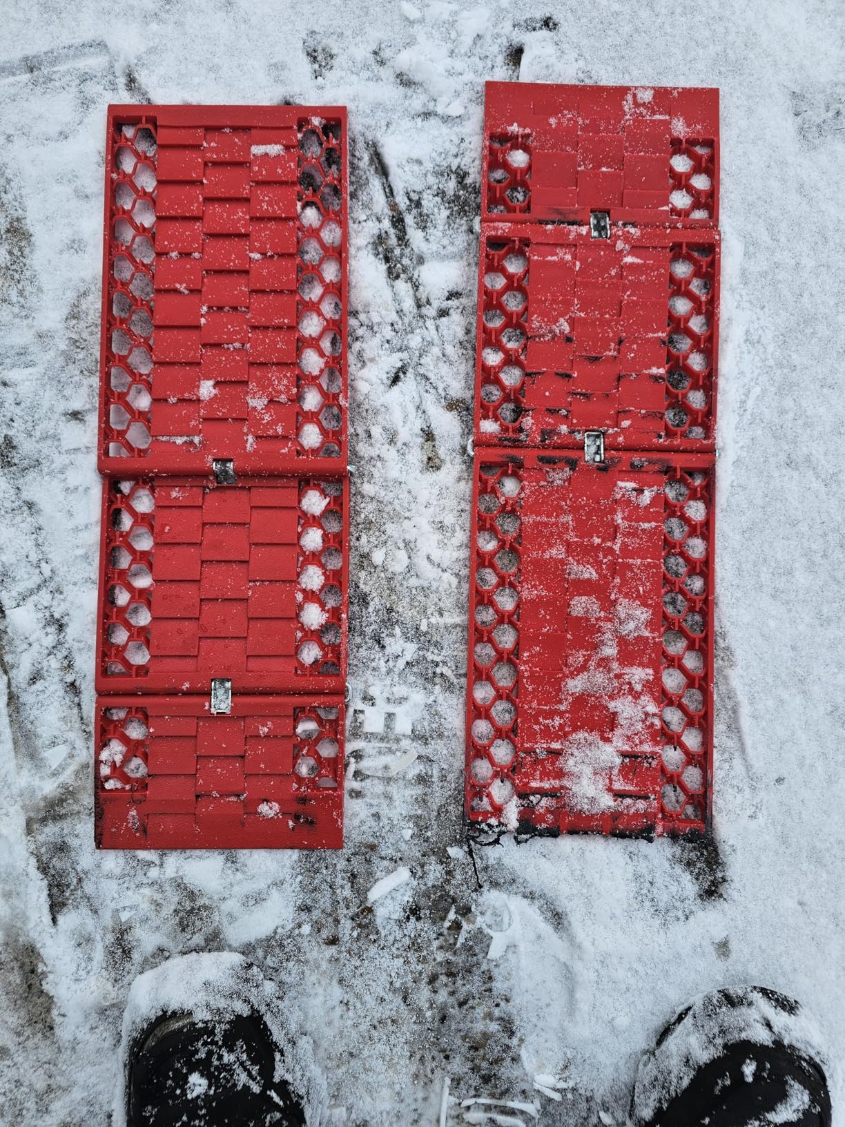 Foldable Emergency Tire Traction Pad, Car Escaper, Ideal to Unstuck Your Car From Snow, Ice, Mud and Sand - 2 Pack customer photo 1