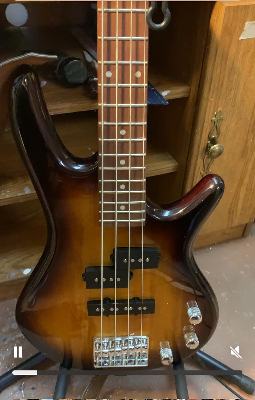 Ibanez GSRM20BWNF MiKro Compact 4-String Electric Bass Guitar - Walnut Flat customer photo 1