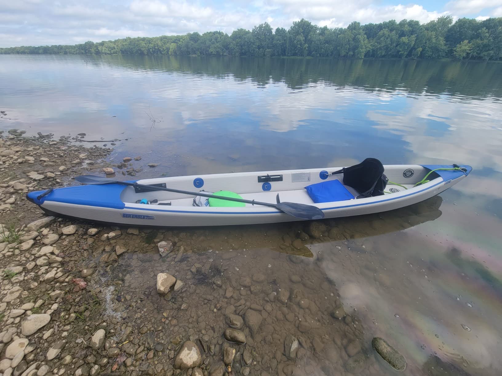 Sea Eagle RazorLite Inflatable Kayak - Lightweight, Drop Stitch, High Speed Touring Kayak - Solo or Tandem - Tall Back Seat(s), Paddle(s), Backpack, Skeg and Pump customer photo 2