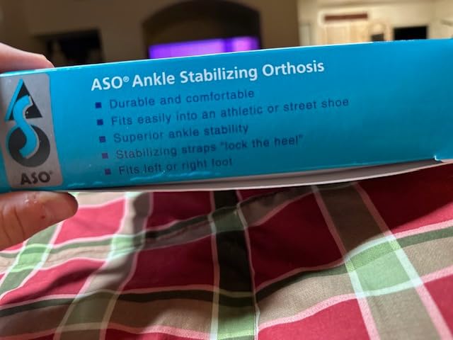 Med Spec ASO Ankle Stabilizer - Lace Up Ankle Brace for Sprained Ankle and Peroneal Tendonitis, Orthopedic Ankle Support for Men, Women, Adults, Teens and Kids, Sports Injury Recovery customer photo 1
