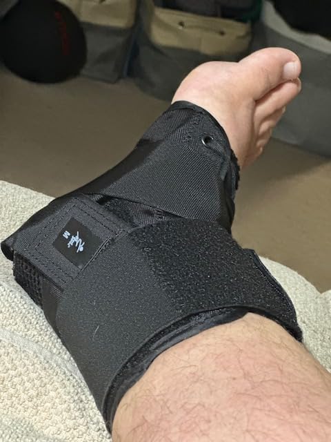 Med Spec ASO Ankle Stabilizer - Lace Up Ankle Brace for Sprained Ankle and Peroneal Tendonitis, Orthopedic Ankle Support for Men, Women, Adults, Teens and Kids, Sports Injury Recovery customer photo 2
