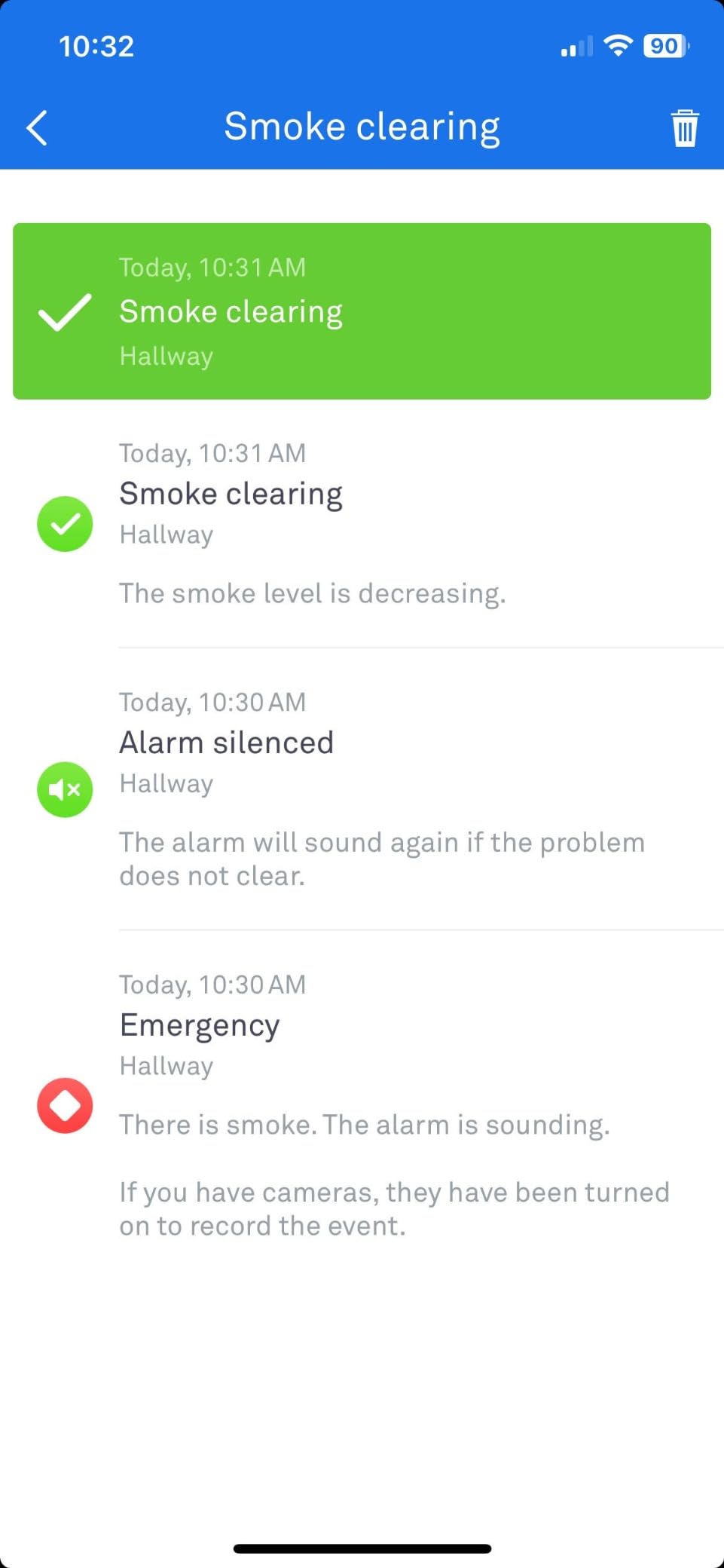 Google Nest Protect - Smoke Alarm - Smoke Detector and Carbon Monoxide Detector - Battery Operated, White - S3000BWES customer photo 2