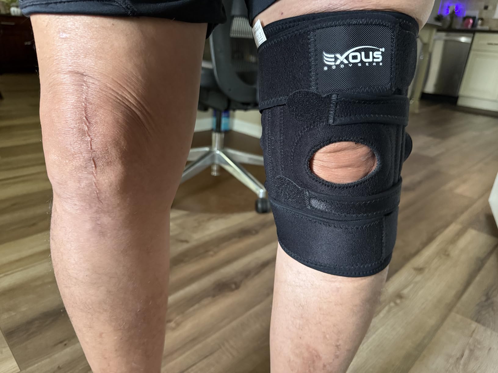 EXOUS BODYGEAR Knee Brace For Women & Men For Arthritis Acl, Mcl Pain Patented 4-way Adjustable Wraparound Support Dual Side Stabilizer For Patella Stability customer photo 1