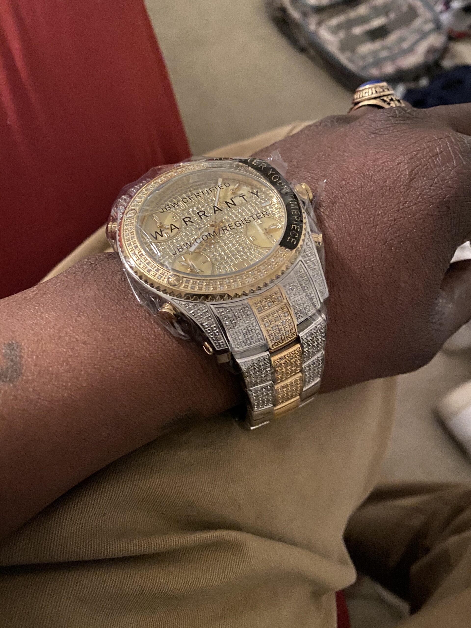Men's Luxury Jet Setter 2.34 ctw Diamond Wrist Watch with Stainless Steel Link Bracelet customer photo 2