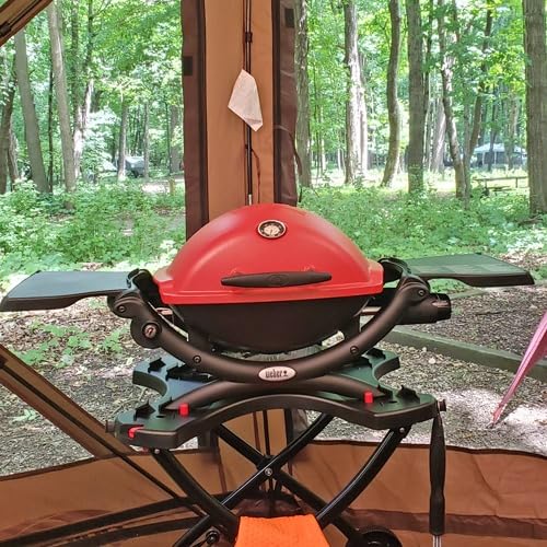 Weber Q1200 Liquid Propane Portable Gas Grill, Red - 1-Burner Travel and Camping Grill with Cast-Iron Grates & Electronic Ignition (8,500 BTU Burner) customer photo 2