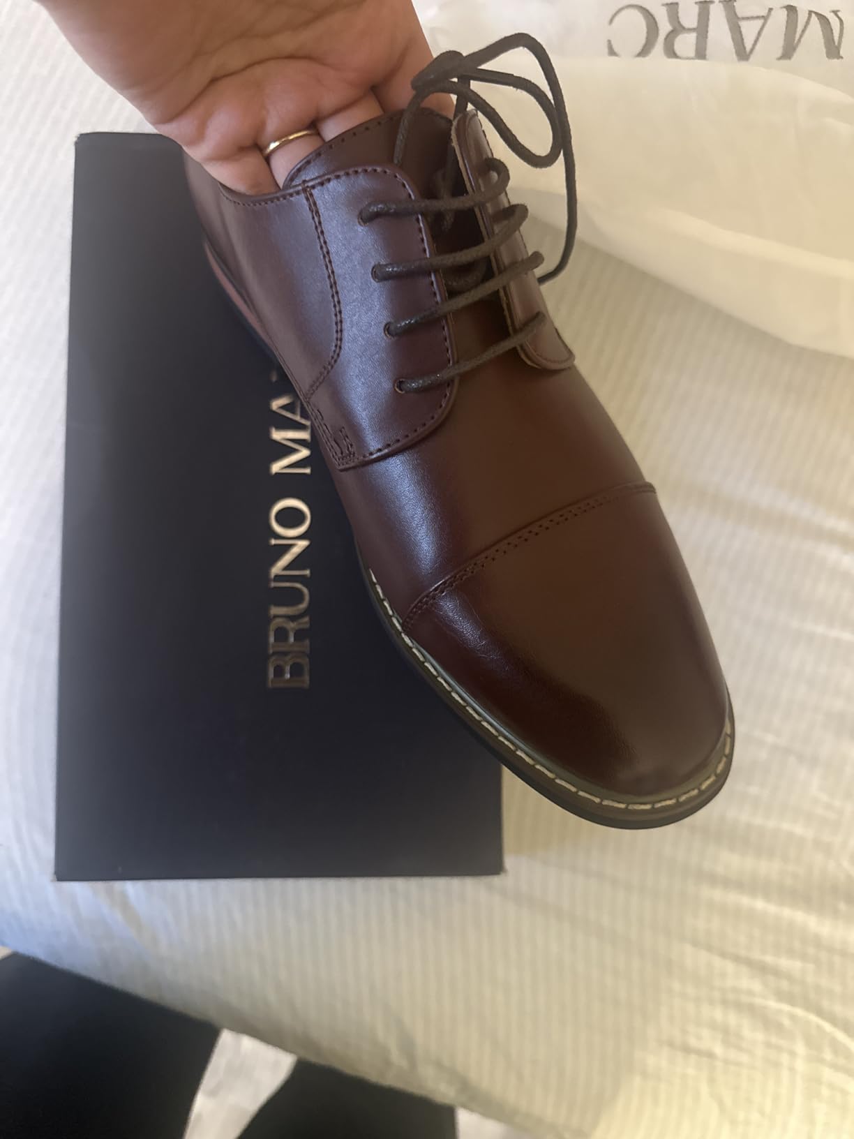 Bruno Marc Moda Italy Prince Men's Classic Modern Oxford Lace Dress Shoes customer photo 2