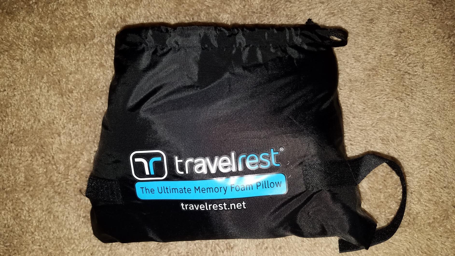 TRAVELREST Sleep Neck Pillow Travel - Travel Essentials, Memory Foam, Neck Support Pillow for Long Flight, Plane Sleeping Accessories, Anti-Slip and Comfortable, Washable, Attaches to Luggage - Blue customer photo 2