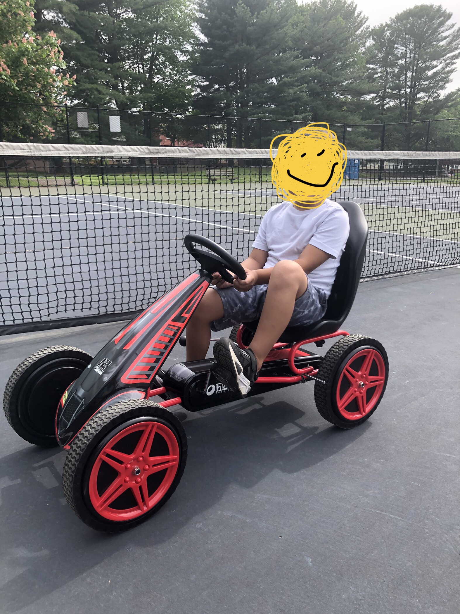 hauck Kids Pedal Go Kart, Hurricane 4 Wheel Bike Cart with Rubber Tires, Ages 4-10, Red - Outdoor Ride-On Bicycle Karts with Wheels for Boys and Girls customer photo 1