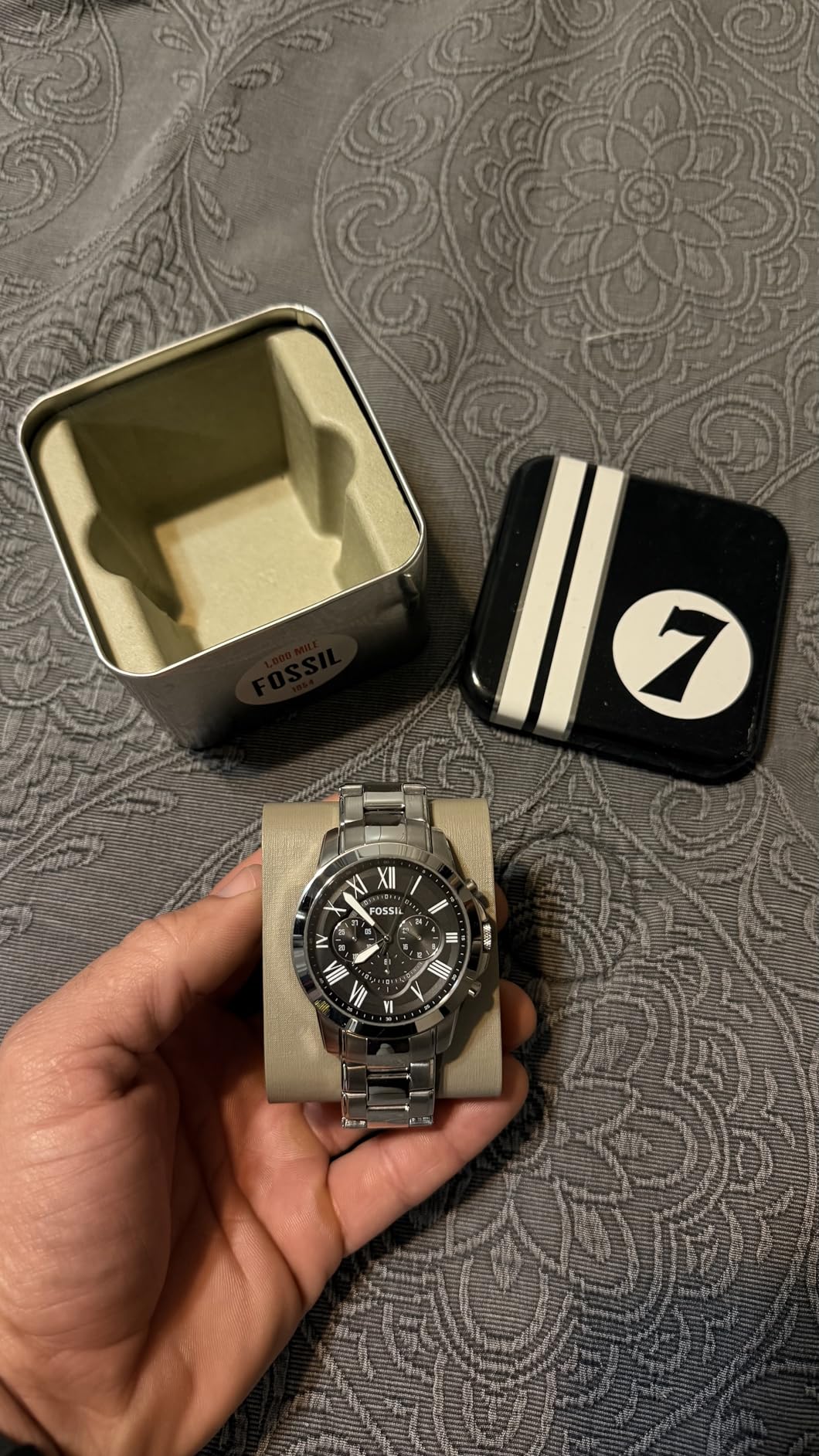 Fossil Men's Grant Quartz Stainless Steel Chronograph Watch for Men customer photo 1