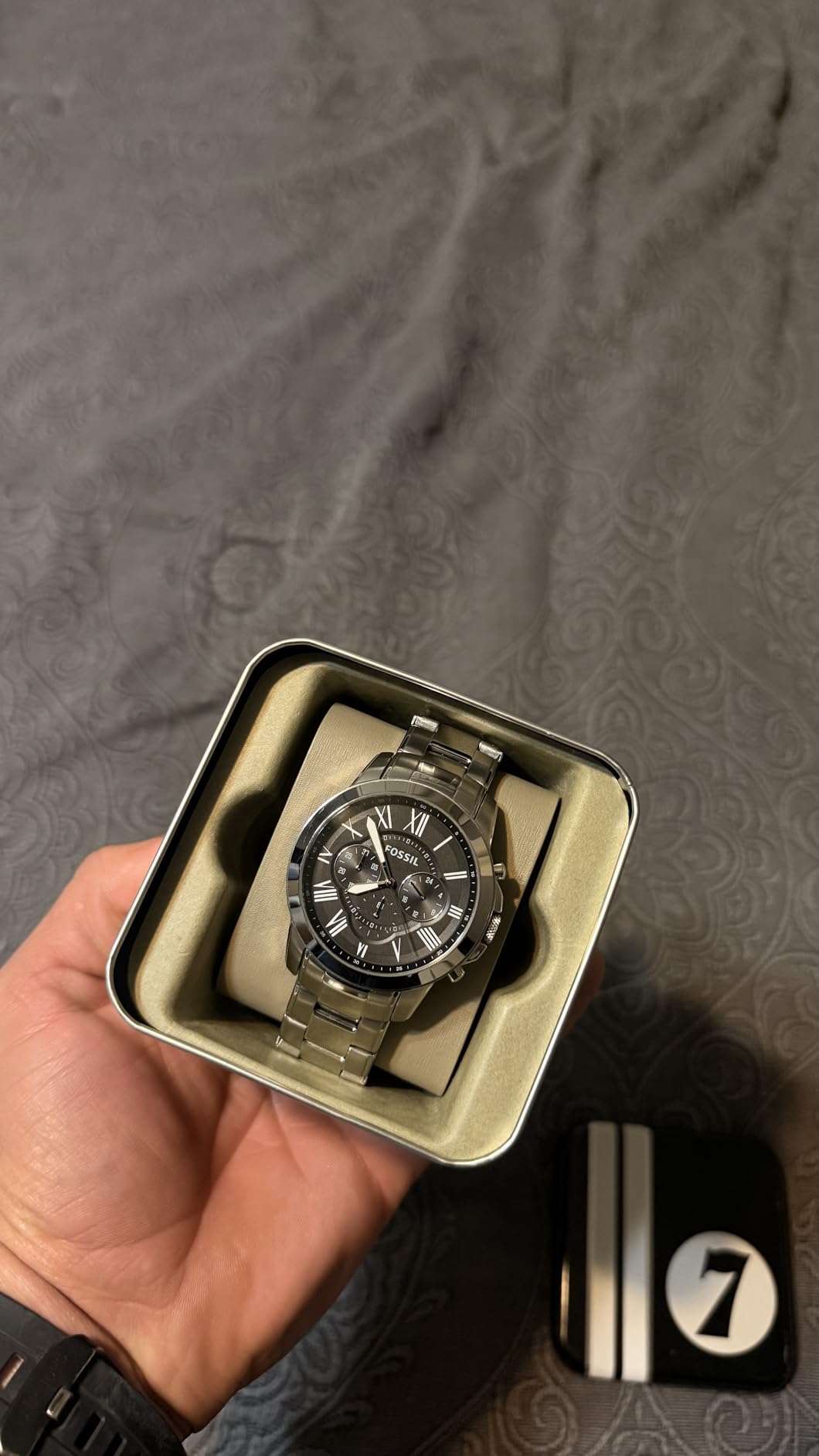 Fossil Men's Grant Quartz Stainless Steel Chronograph Watch for Men customer photo 2