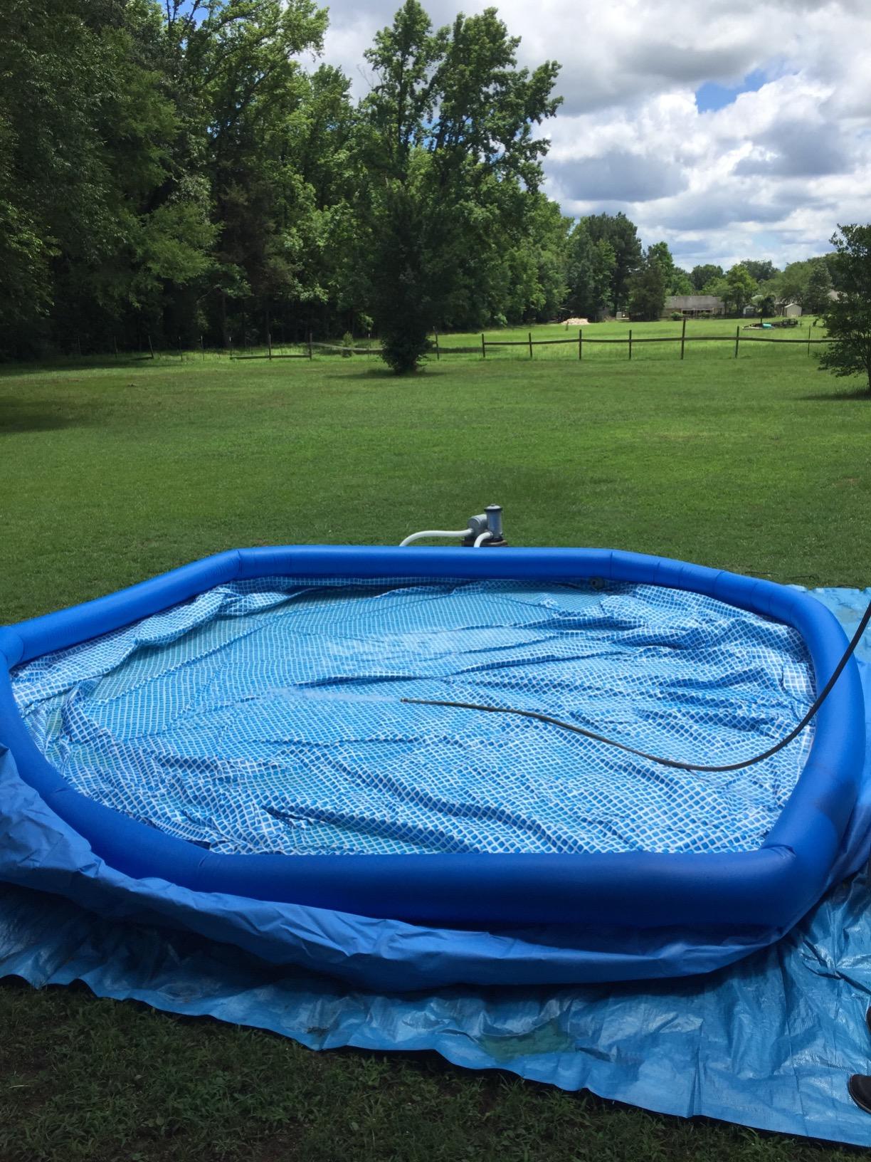 Easy Set 13 ft x 33in Above Ground Pool Set, Round Inflatable Swimming Pool with 530 GPH Cartridge Filter Pump and Type A Cartridge customer photo 2