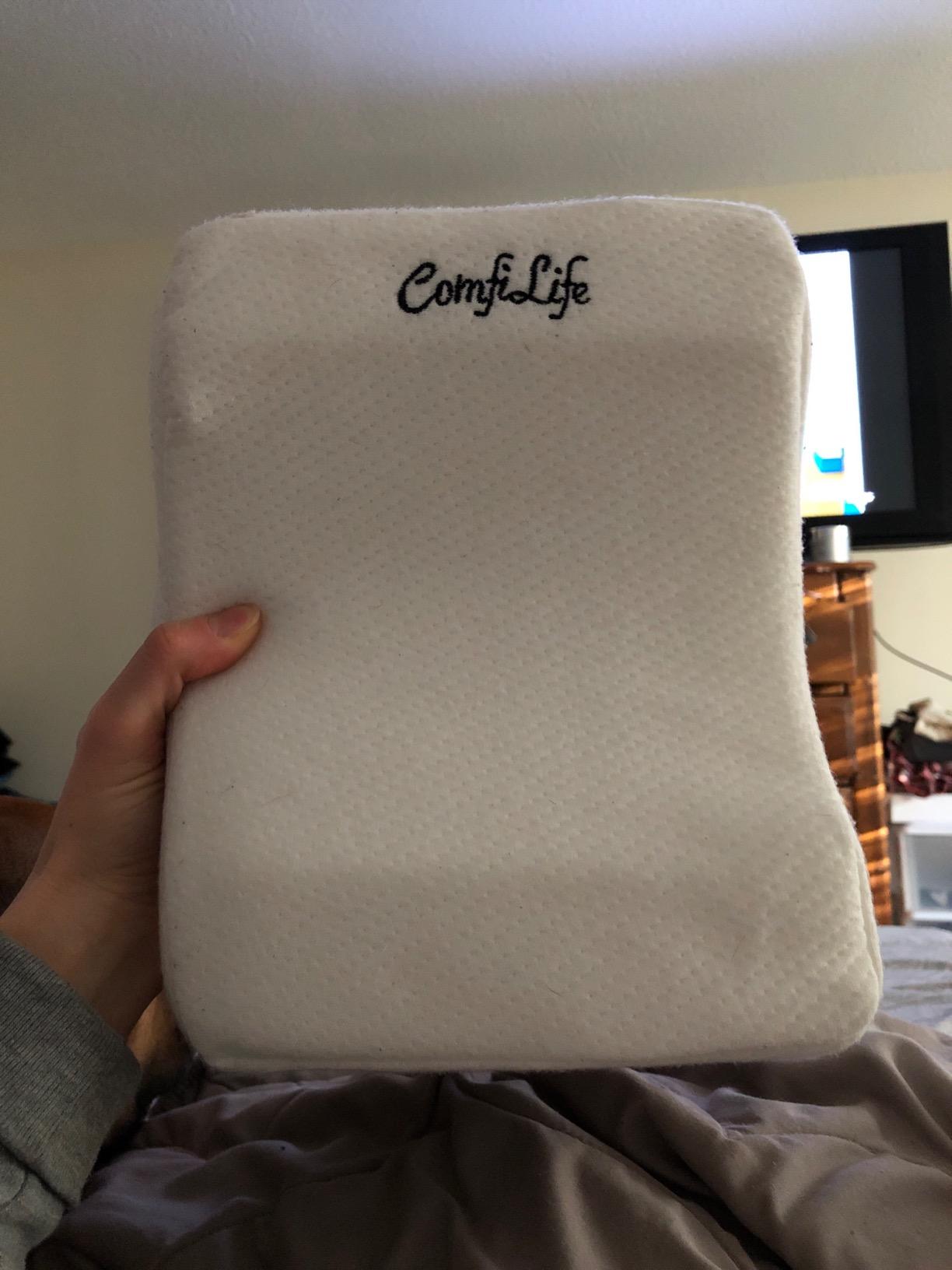 ComfiLife Orthopedic Knee and Leg Pillow for Side Sleepers - 100% Polyurethane Foam for Back Pain, Hip Pain Relief customer photo 2