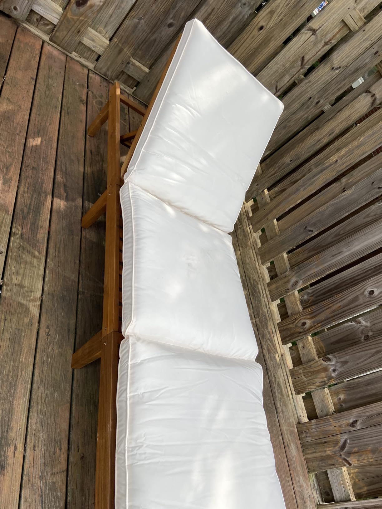 Christopher Knight Home Ariana Acacia Wood Chaise Lounge with Cushion, Teak Finish customer photo 1