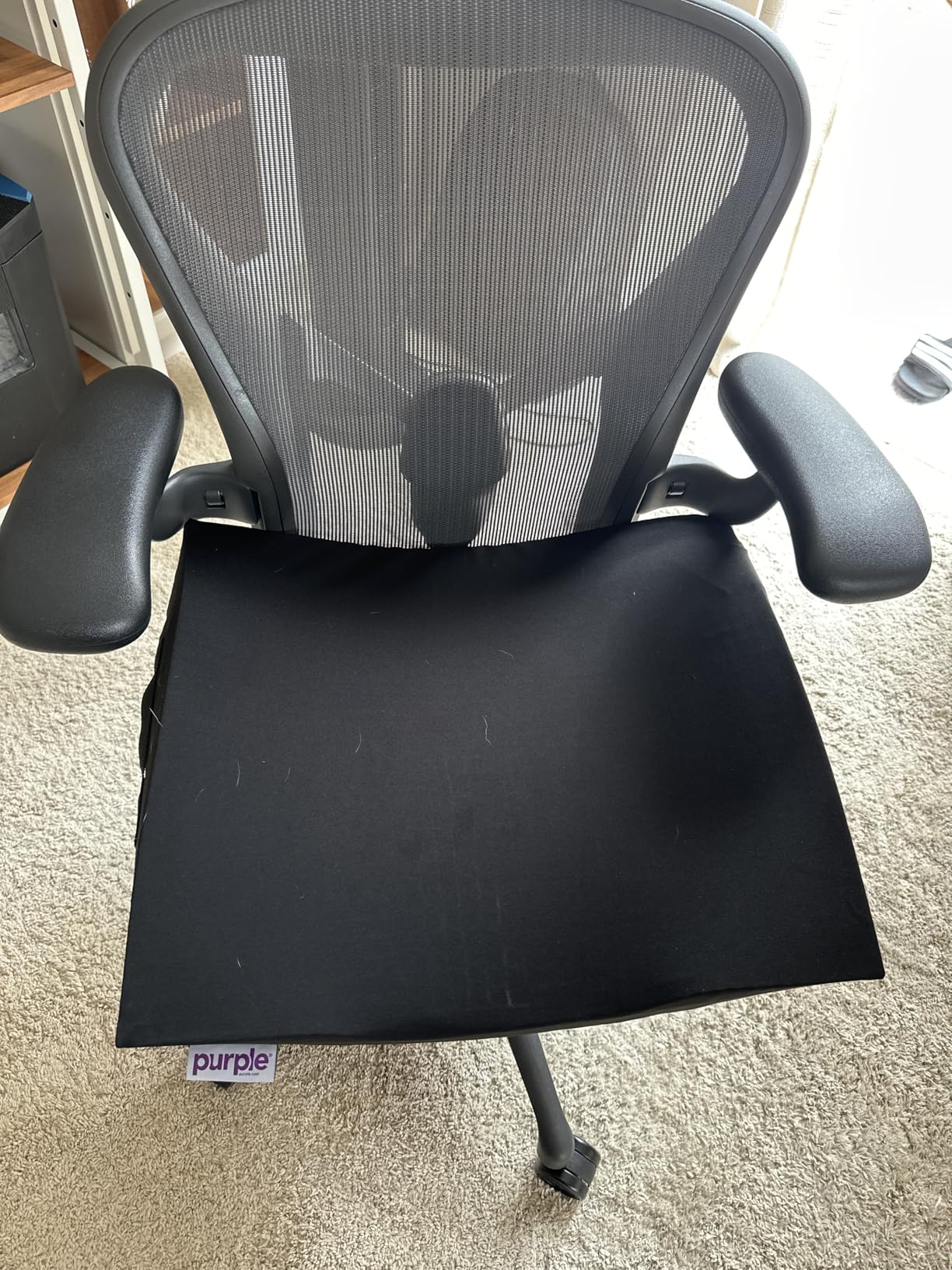 Purple Royal Seat Cushion - Seat Cushion for The Car Or Office Chair - Temperature Neutral Grid customer photo 2