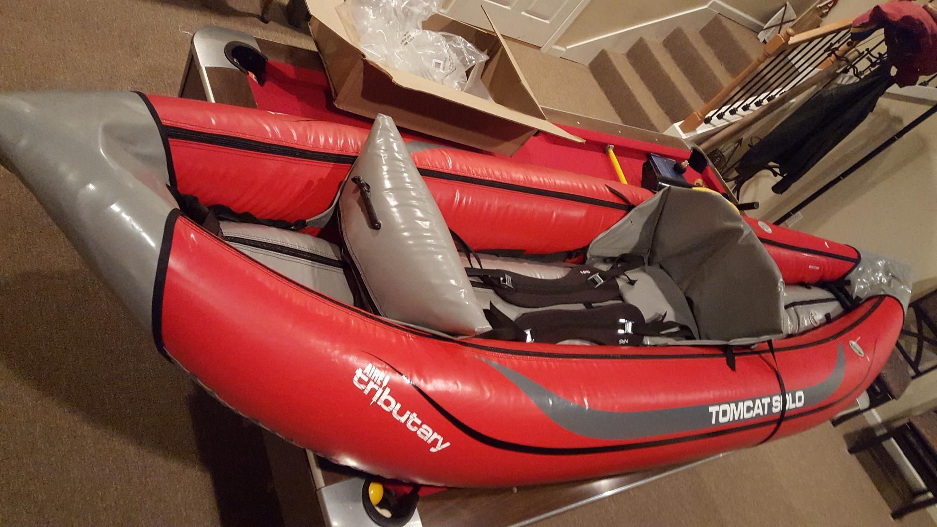AIRE Tributary Tomcat Solo Inflatable Kayak - Red customer photo 2