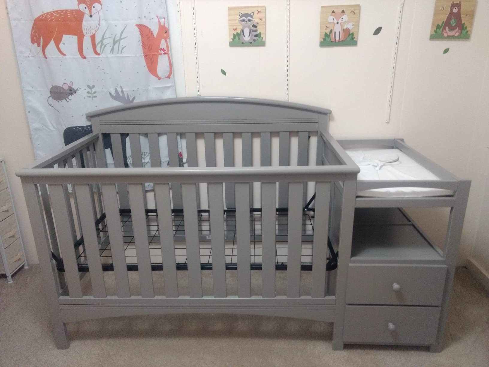 Delta Children Abby Convertible Crib and Changer, Grey customer photo 1