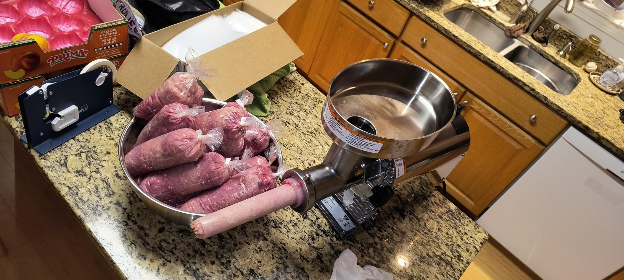 Weston Pro Series Electric Meat Grinder 7 Sausage Stuffer, Commercial Grade, 2 HP, 21lbs Per Minute customer photo 2