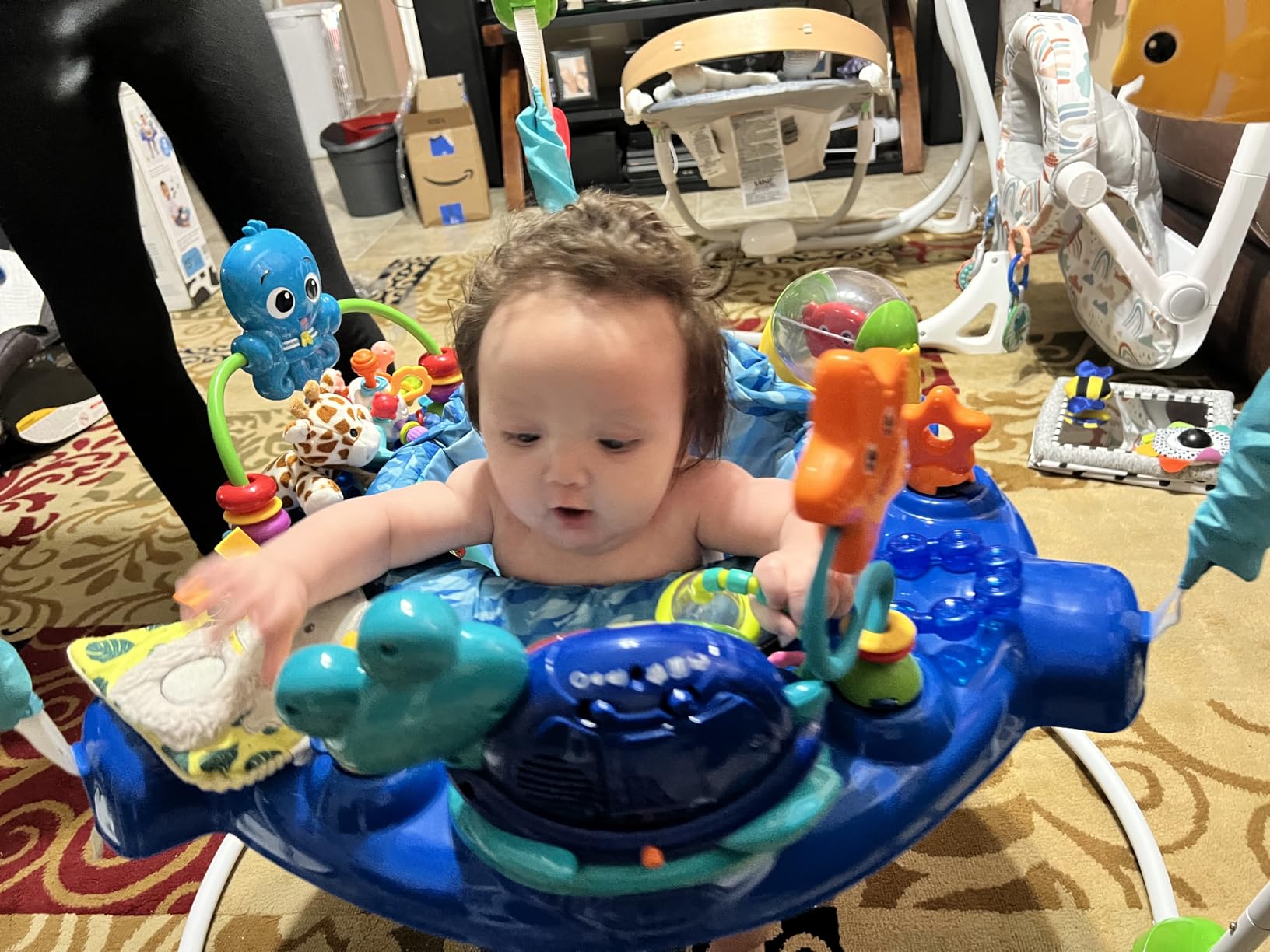 Baby Einstein Neighborhood Symphony Activity Baby Jumper Activity Center, Infant Entertainer with Lights and Melodies, Age 6 Months +, Max Weight 25 lbs., Unisex customer photo 2