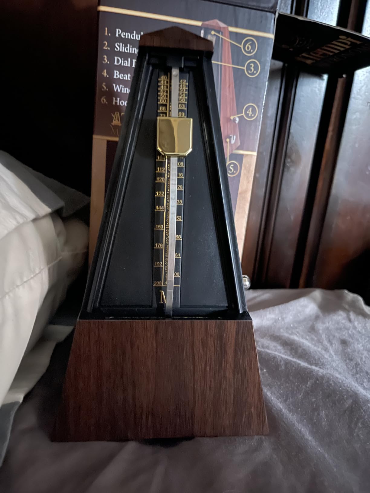 Tempi Mechanical Metronome for Musicians - 2 Year Warranty - Metronome for Piano/Guitar/Violin, Metronome Music for Adults and Kids (Molded Teak Grain Veneer) customer photo 1