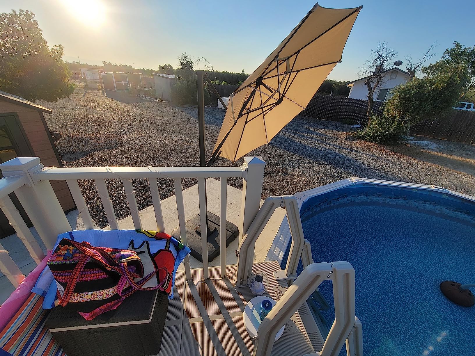 5 Foot x 10 Foot Resin Deck Kit with Steps - Taupe customer photo 1