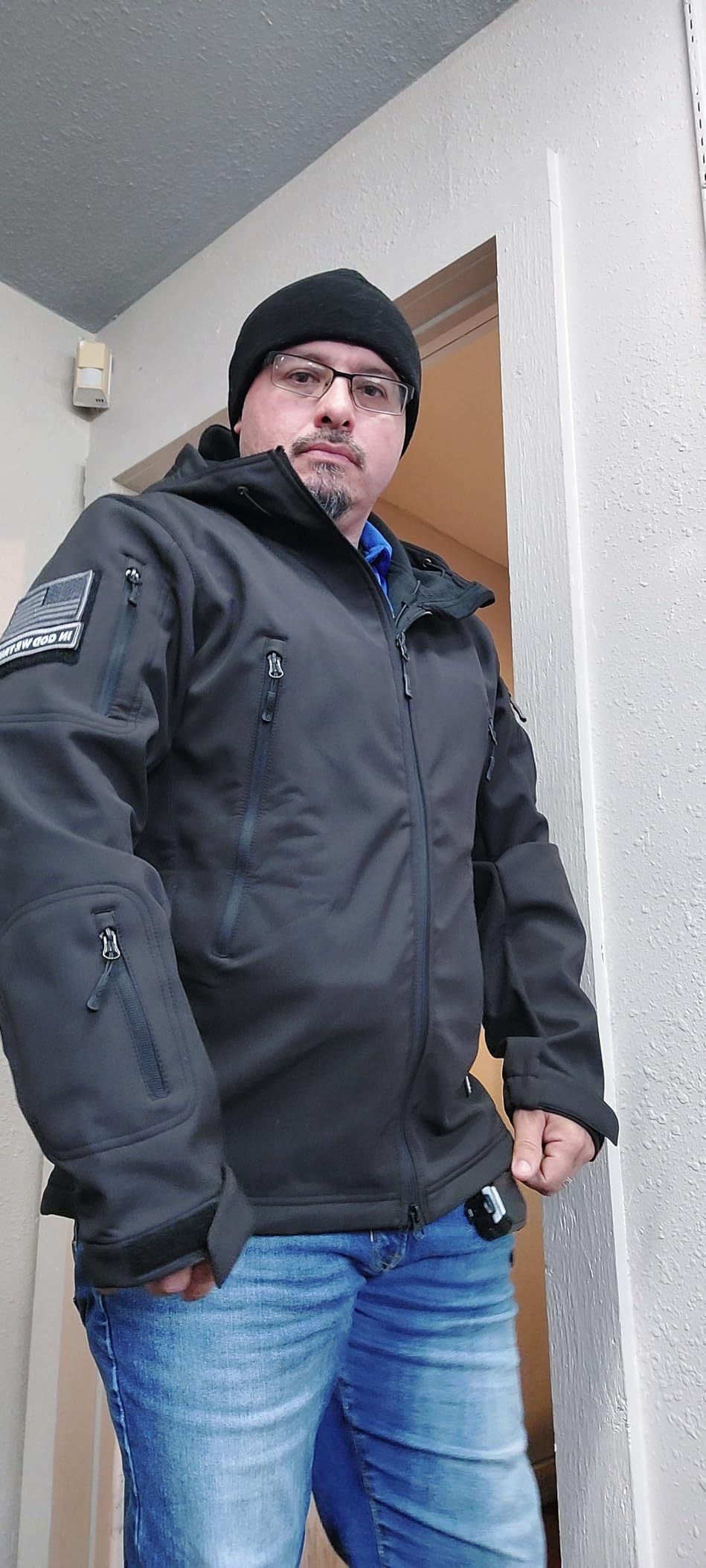 FREE SOLDIER Men's Outdoor Waterproof Soft Shell Hooded Military Tactical Jacket customer photo 1