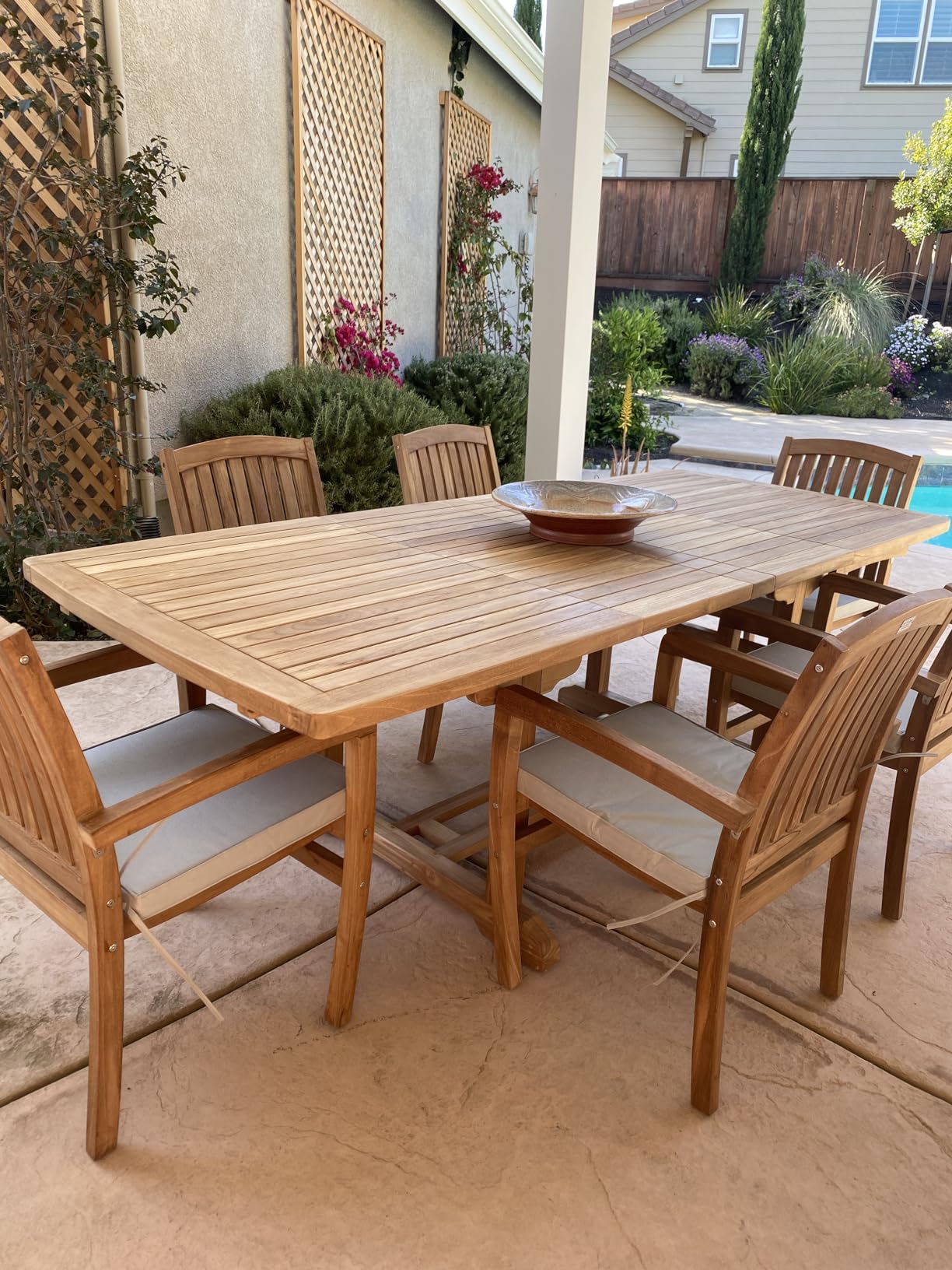 Grade-A Teak Outdoor Dining Set-95