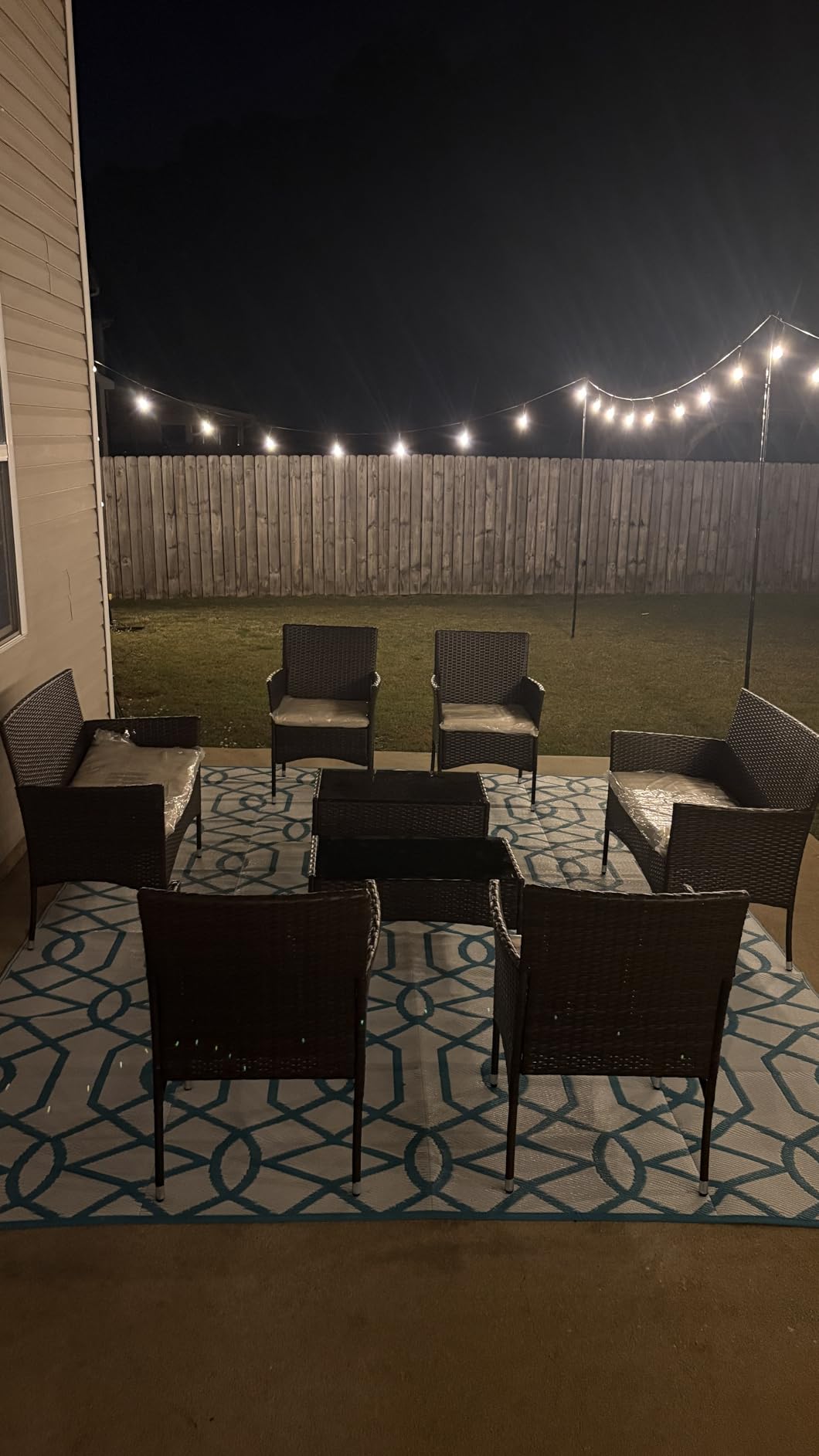 Homall 4 Pieces Outdoor Patio Furniture Sets Rattan Chair Wicker Set, Outdoor Indoor Use Backyard Porch Garden Poolside Balcony Furniture (Brown and Beige) customer photo 1