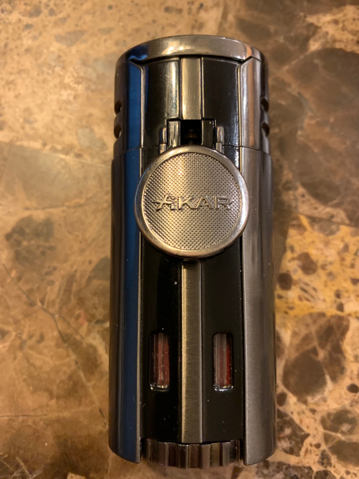 XIKAR HP4 Quad Jet Flame Butane Torch Lighter - Refillable Butane Lighter with EZ-View Fuel Window, Wind Resistant Adjustable Flame, Flip-Top Lid - Altitude Tested Cigar Lighter - Matte Black customer photo 1