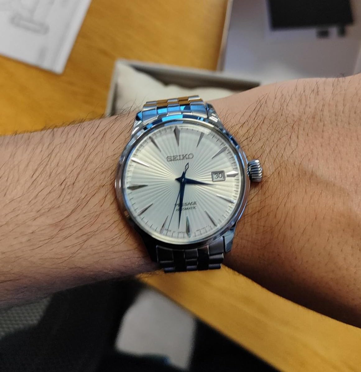 Seiko Automatic Watch for Men - Presage Collection - Stainless Steel, Water-Resistant 50M customer photo 2