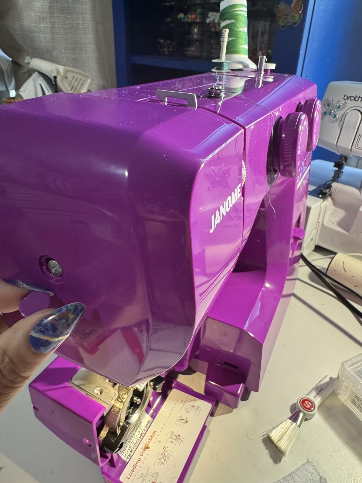 Janome Arctic Crystal Easy-to-Use Sewing Machine with Interior Metal Frame, Bobbin Diagram, Tutorial Videos customer photo 1