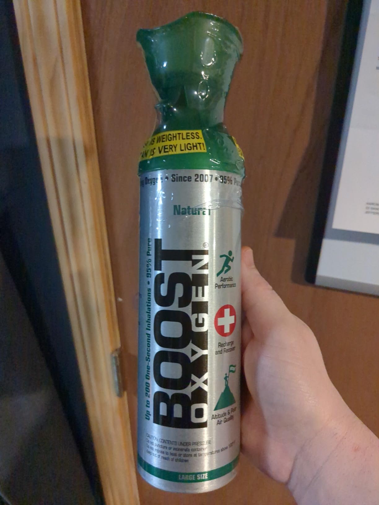 Boost Oxygen Large Natural 10 Liter Canister | Respiratory Support for Aerobic Recovery, Altitude, Performance and Health (3 Pack) customer photo 2