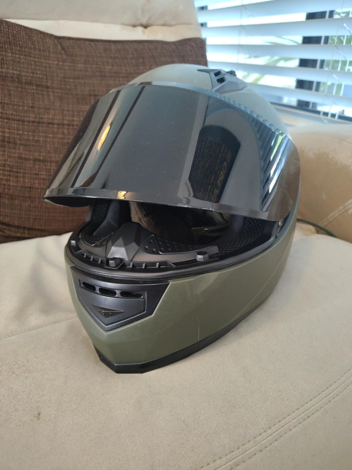 GLX GX11 Compact Motorcycle Helmet - Full Face w/ Tinted Visor, DOT Approved customer photo 2