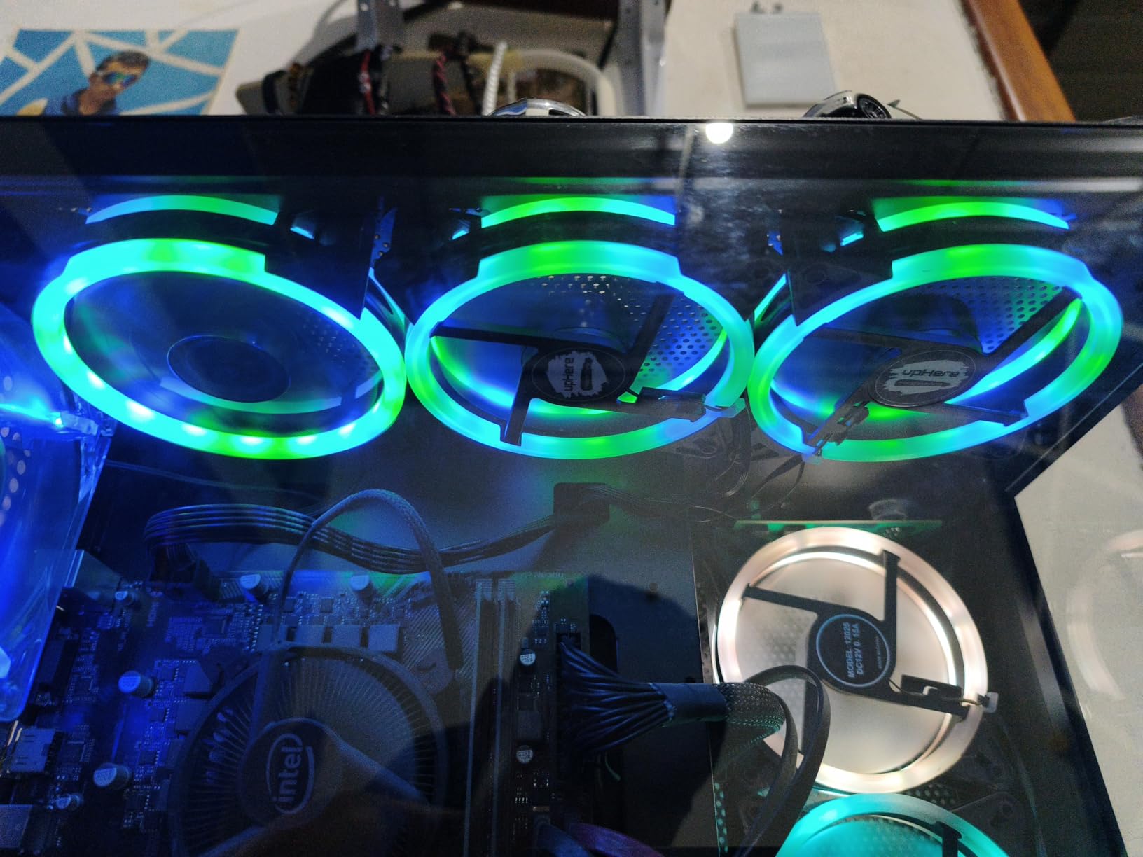 upHere 120mm RGB Case Fan, Quiet Edition High Airflow LED Case Fan for PC Cases - 3 Pack, RGB123-3 customer photo 1