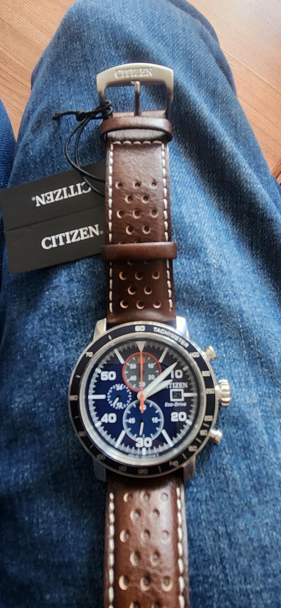 Citizen Men's Eco-Drive Weekender Brycen Chronograph Watch in Stainless Steel customer photo 2