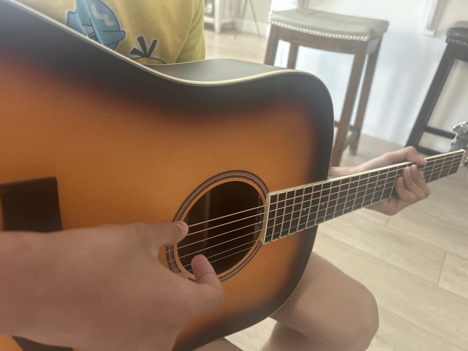 Donner Acoustic Guitar for Beginner Adult Full Size 41 Inch Sunburst customer photo 1