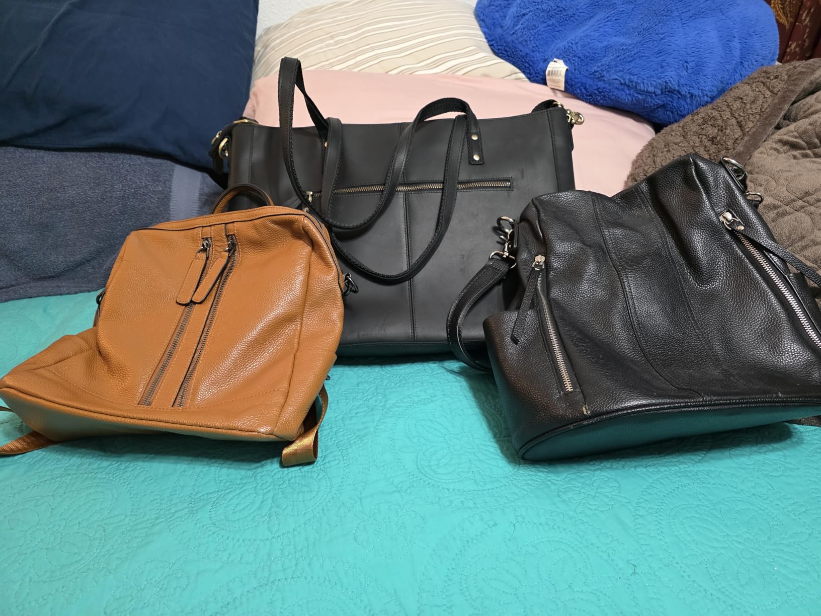 S-ZONE Genuine Leather Shoulder Tote Bag for Women Large Handbag Work Purse | Genuine Leather customer photo 2