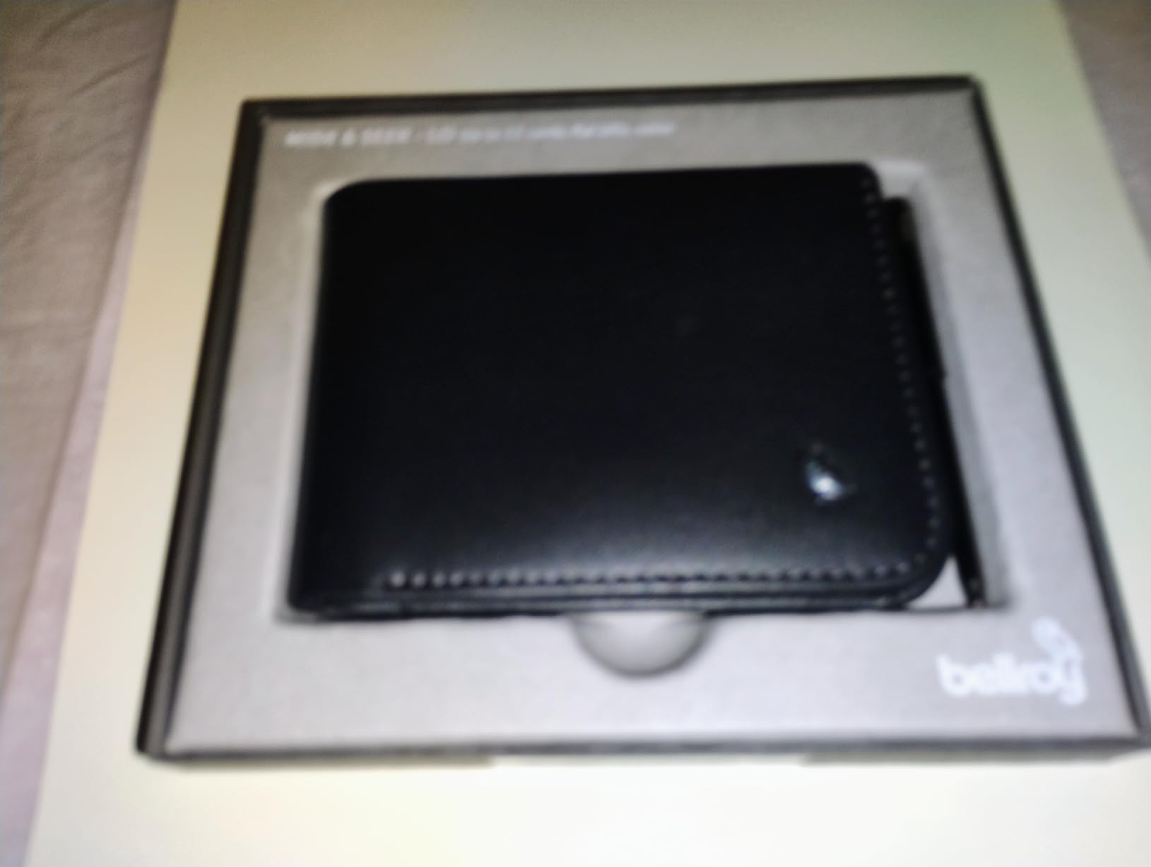 Bellroy Hide & Seek Wallet (slim leather bifold design, RFID blocking, holds 5-12 Cards with a hidden section) - Black customer photo 1