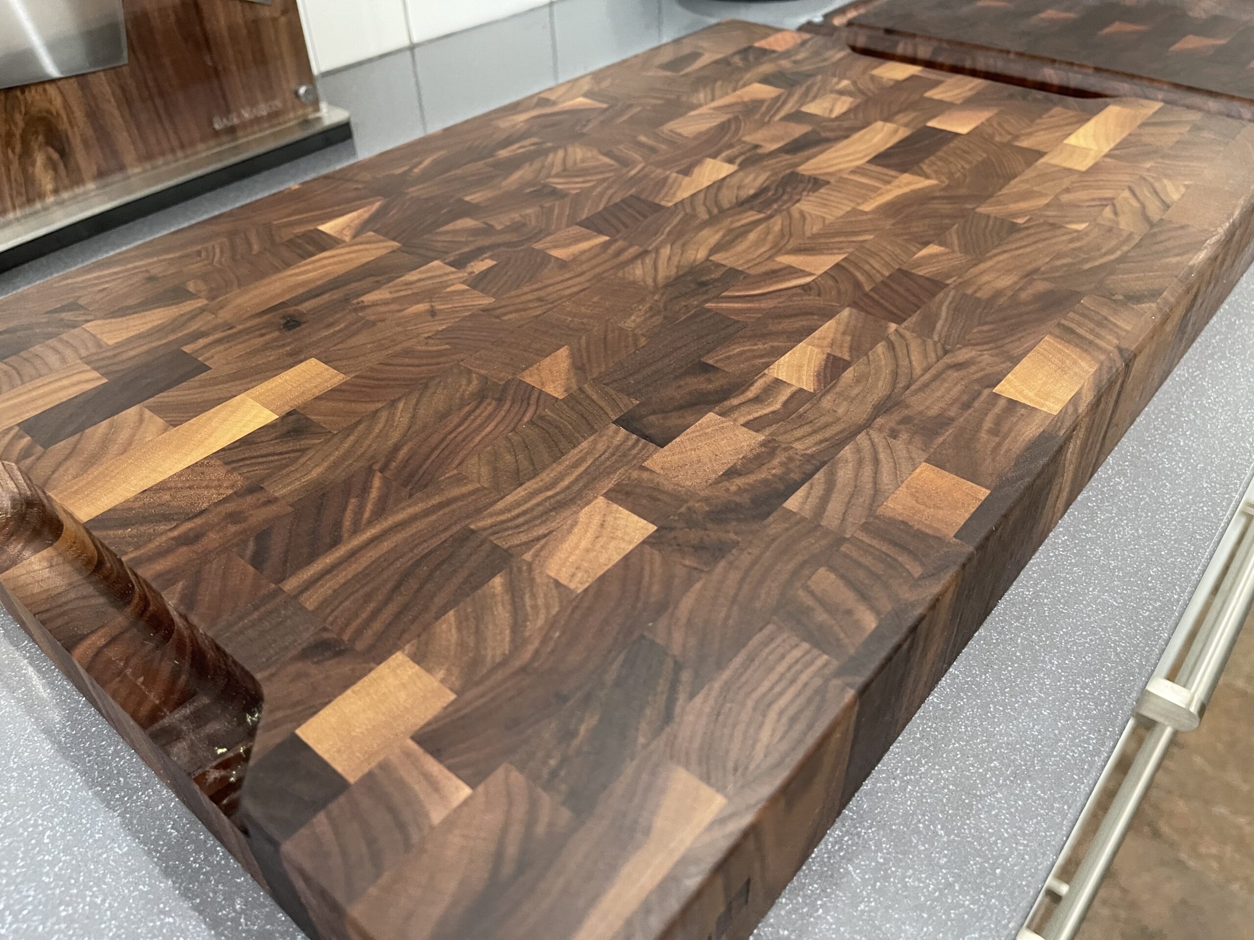 Walnut Wood Cutting Board for Kitchen, Reversible Wooden Cutting Board With Juice Grooves - Chopping Board, Charcuterie Serving Tray Made in USA (Walnut, 17x11x0.75) customer photo 2