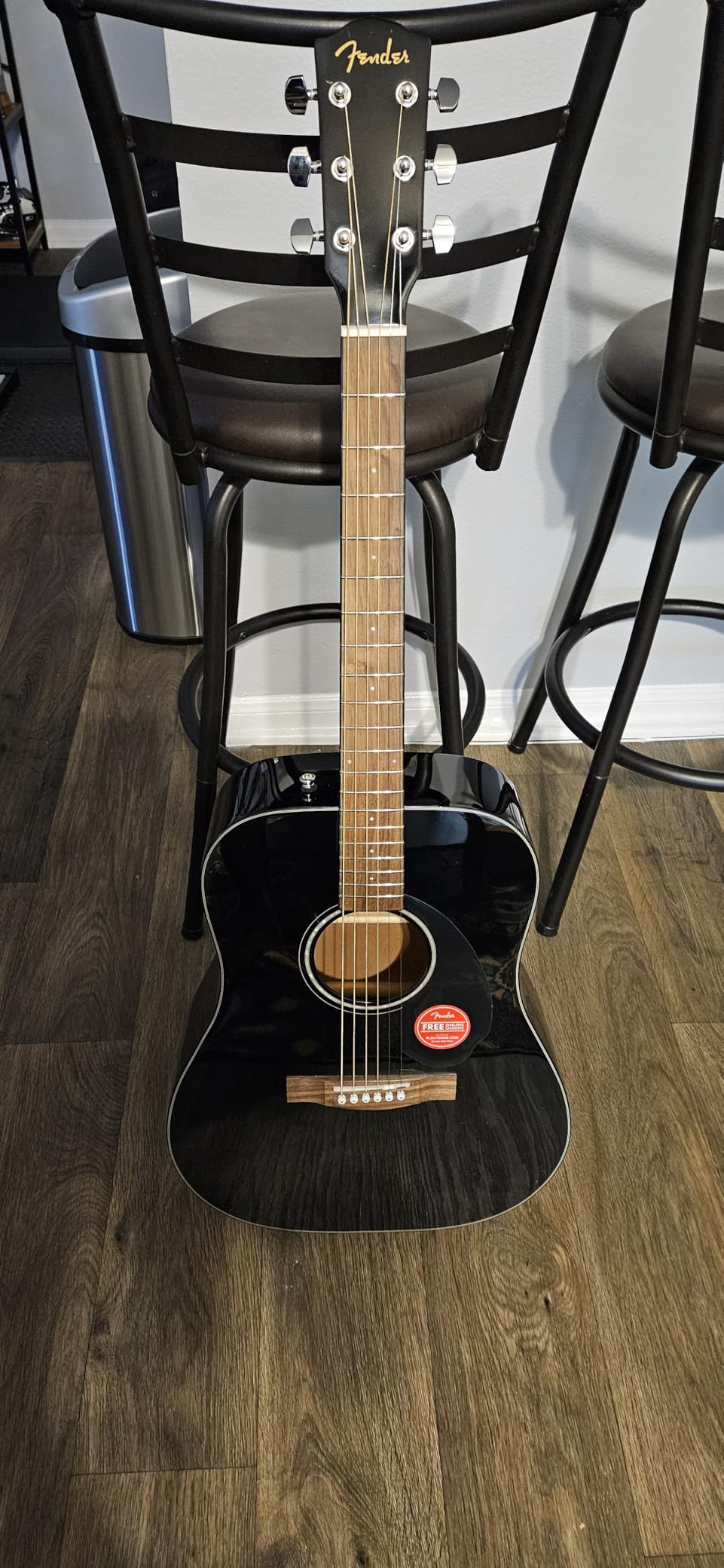 Fender Acoustic Guitar, CD-60S, with 2-Year Warranty, Dreadnought Classic Design with Rounded Walnut Fingerboard, Glossed Finish, All-Mahogany Construction customer photo 2