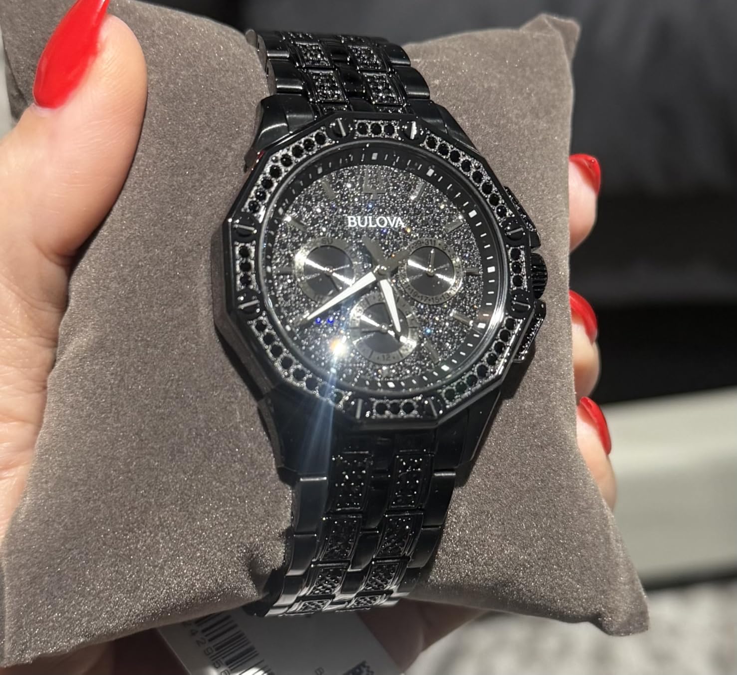 Men's Crystal Octava Chronograph Quartz Watch, Pave Crystal Dial customer photo 1