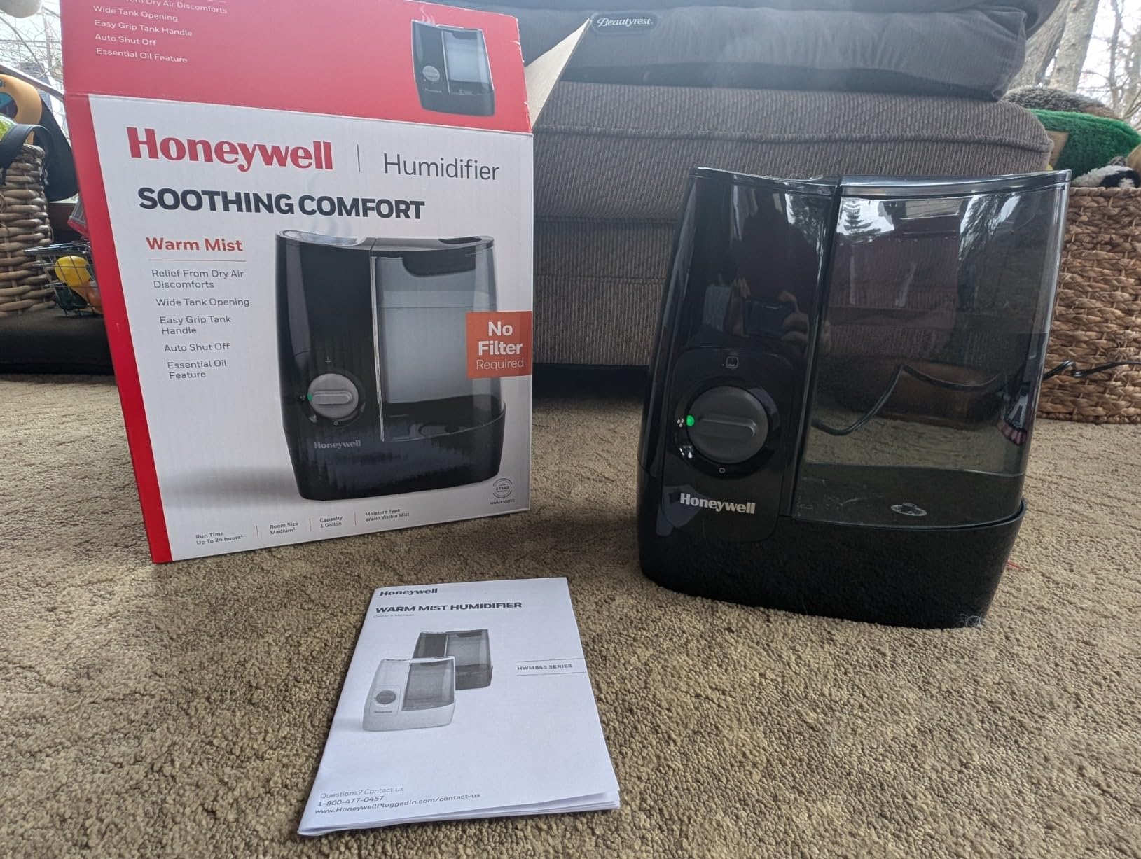 Honeywell - HWLHWM845B - Warm Mist Humidifier customer photo 2