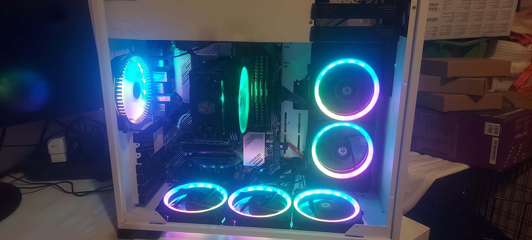 Cooler Master Hyper 212 PRO ARGB CPU Air Cooler - 120mm High Performance PWM Fan, 4 Copper Heat Pipes, Sleek Design Top Cover, Low Noise & Easy Installation, AMD AM5/AM4 & Intel LGA 1851/1700 customer photo 1