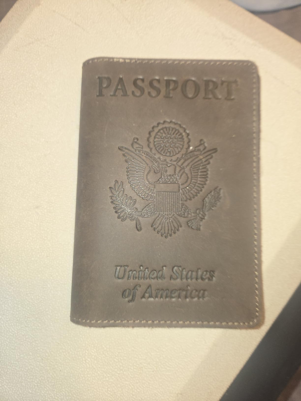 Genuine Leather Passport Holder Travel Wallet RFID Passport Cover Case for Women Men (Black) customer photo 1