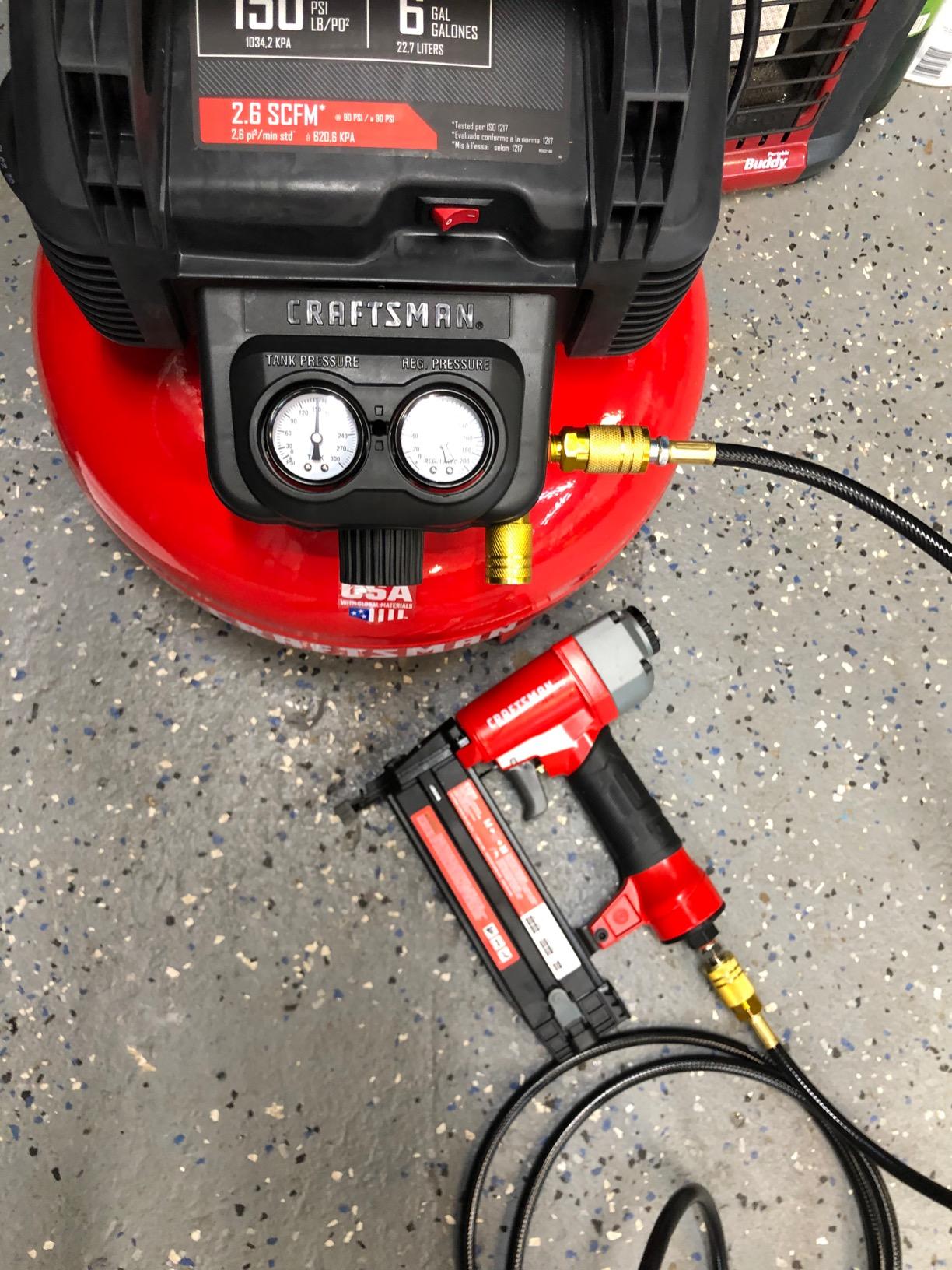 CRAFTSMAN Brad Nailer and Air Compressor Combo Kit With Hose (CMEC1KIT18) customer photo 2