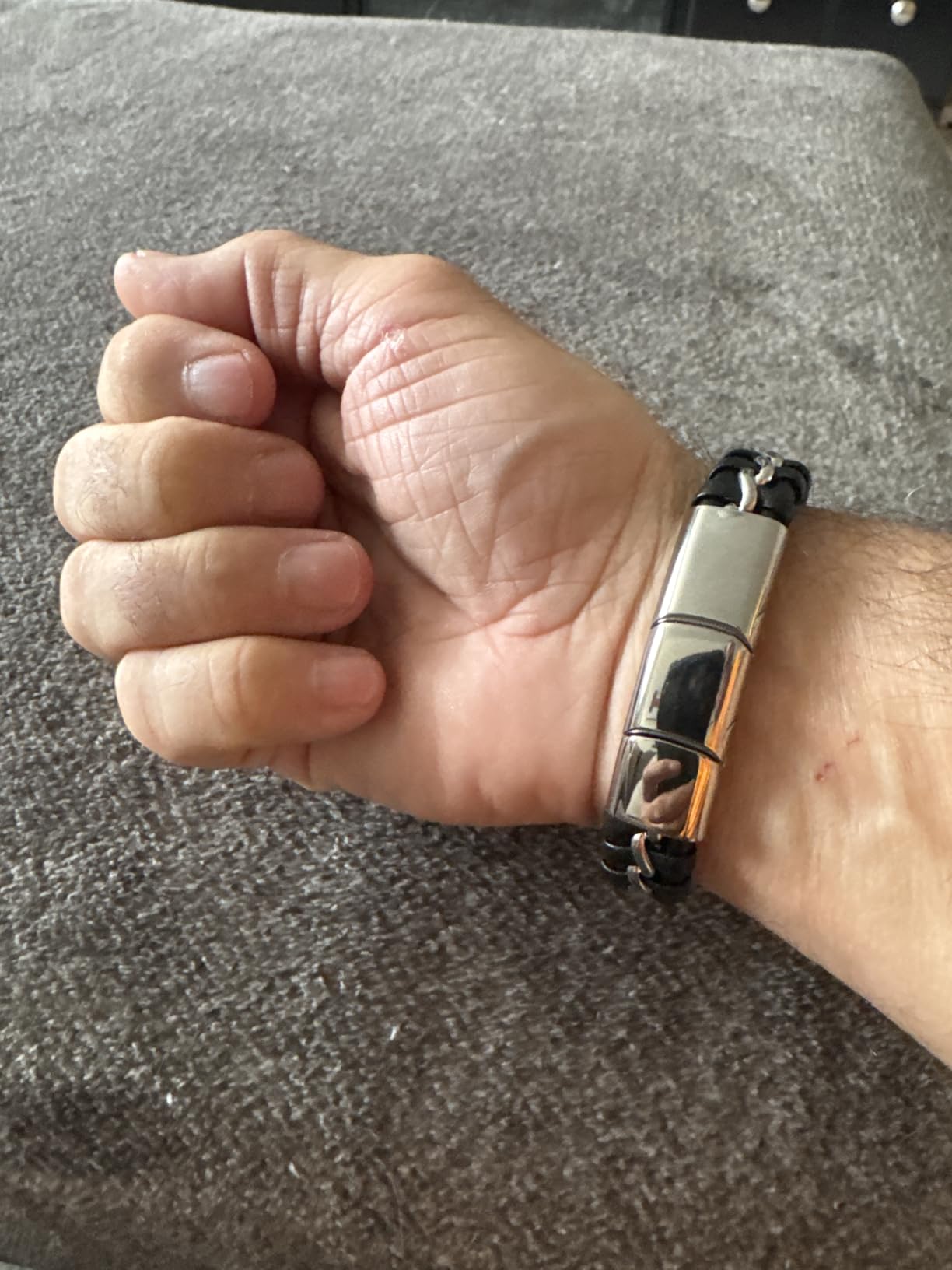 SERASAR Premium Leather Bracelet Men | Stainless Steel Magnetic Clasp | Three Colors | Jewelry Box Included customer photo 2