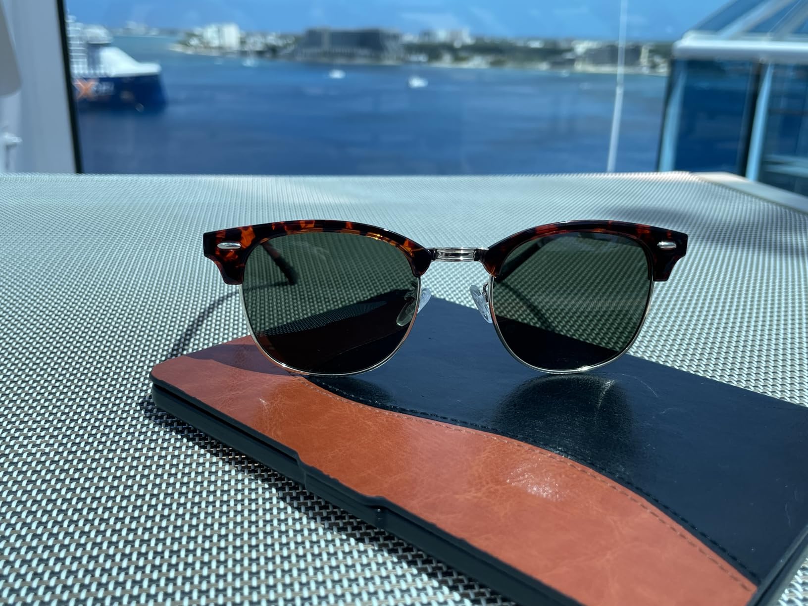 Polarized Sunglasses for Men and Women Semi-Rimless Frame Driving Sun Glasses UV Blocking customer photo 1