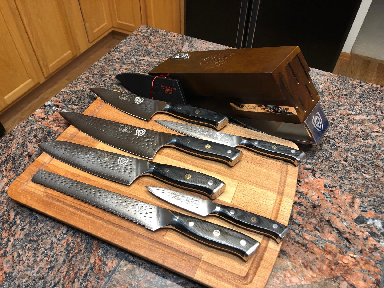 Dalstrong 5-Piece Japanese Knife Block Set - 66-Layer Damascus AUS-10V Steel, Chef + Santoku + Utility + Bread + Paring - Shogun ELITE customer photo 1