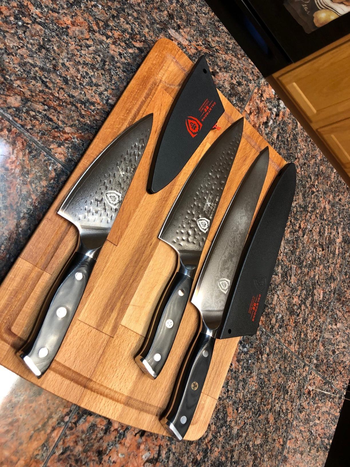 Dalstrong 5-Piece Japanese Knife Block Set - 66-Layer Damascus AUS-10V Steel, Chef + Santoku + Utility + Bread + Paring - Shogun ELITE customer photo 2