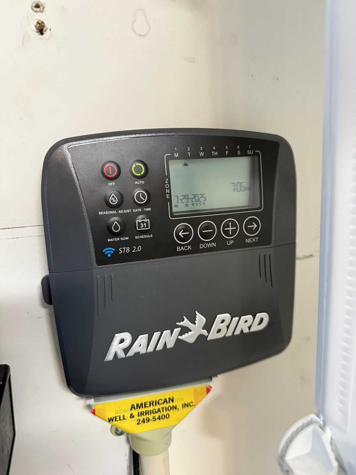 Rain Bird ST8I-2.0 Smart Indoor WiFi Sprinkler/Irrigation System Timer/Controller, WaterSense Certified, 8-Zone/Station, Compatible with Amazon Alexa customer photo 1