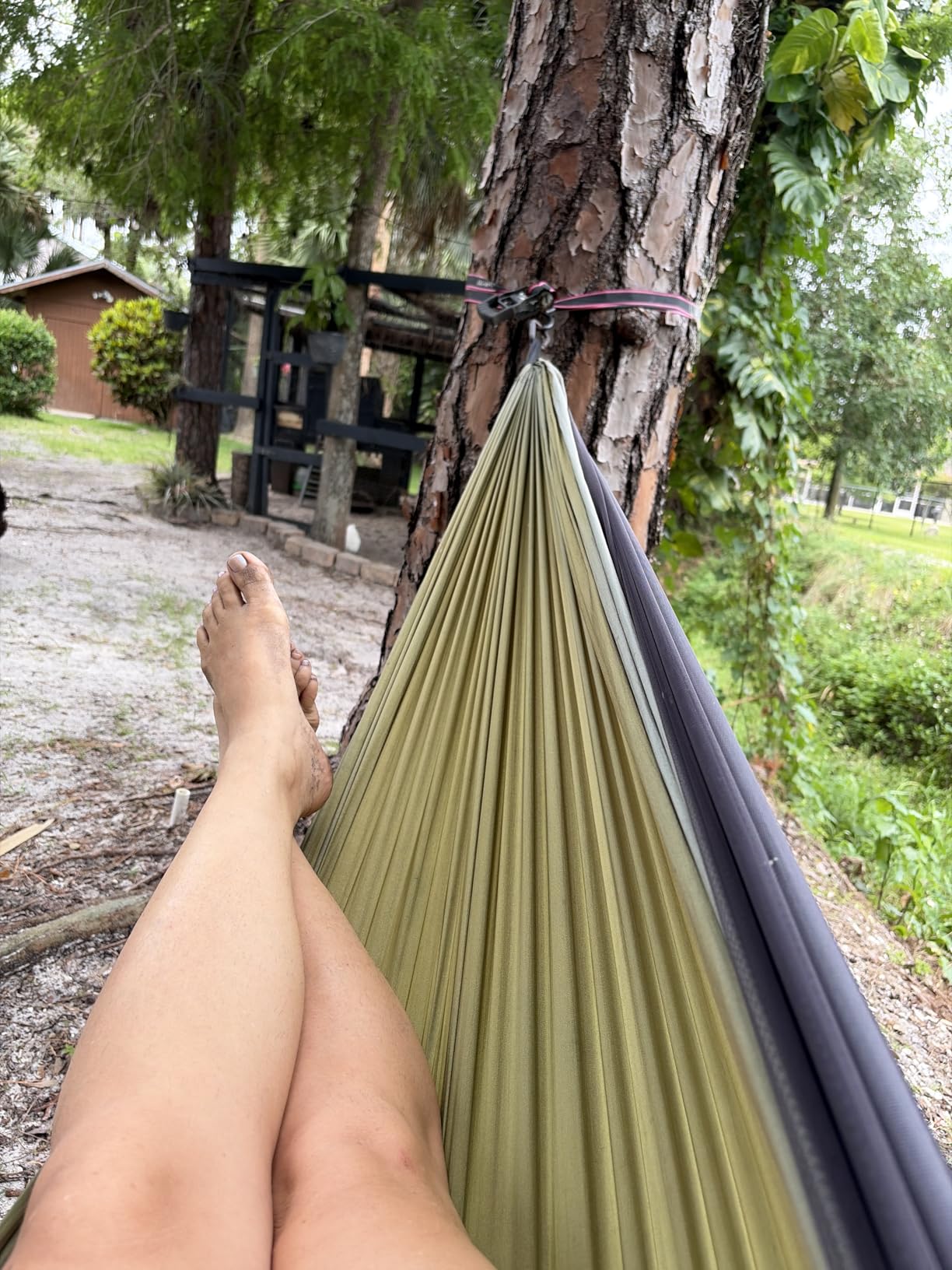 Covacure Camping Hammock - Lightweight Double Hammock, Hold Up to 772lbs, Portable Hammocks for Indoor, Outdoor, Hiking, Camping, Backpacking, Travel, Backyard, Beach (Black) customer photo 2
